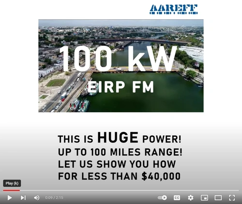 100kW EIRP Complete FM Broadcasting Package You Tube Video