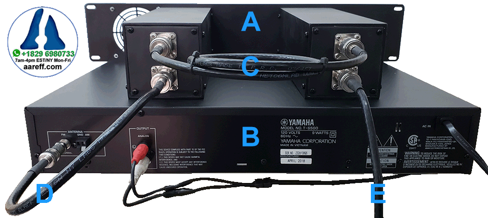 Veronica® Aareff FM repeater translator tuner and filter layout